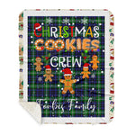 Personalized Gift Tartan Plaid Blanket Clan Forbes Lyon Court With Christmas Cookie Baking Crew Christmas Gift Sherpa Blanket, tartan sherpa blanket,buffalo plaid sherpa blanket,christmas sherpa blanket,Christmas Throw Blanket,green plaid sherpa blanket,green sherpa blanket