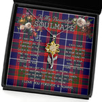 To My Beautiful Soulmate Sunflower Necklace In Your Eyes I Have Found My Home Clan Pennycook Tartan Jewelry For Girlfriend, Tartan Sunflower Pendant Necklace, Scottish Tartan Jewelry, valentine necklace, necklace girlfriend, necklace for wife, cute necklaces for girlfriend, jewelry for girlfriend, to my soulmate necklace, to my future wife necklace
