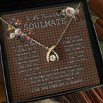 To My Beautiful Soulmate Necklace In Your Eyes I Have Found My Home Clan Innes of Cowie Tartan Wishbone Dancing Necklace