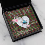 Sea Turtle Necklace Gift for My Beautiful Girlfriend Valentines Necklace Clan Buchan Tartan Blue Turtle Necklace