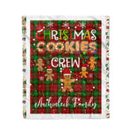 Personalized Gift Tartan Plaid Blanket Clan Auchinleck With Christmas Cookie Baking Crew Christmas Gift Blanket, Plaid Blanket, Christmas Fleece Blanket, Christmas Blanket, Tartan Blanket, Scottish Blanket, Scotland Blanket, Family Name Blanket, Custom Blanket, Personalized Blanket
