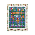 Personalized Gift Tartan Plaid Blanket Clan Ralston With Christmas Cookie Baking Crew Christmas Gift Blanket, Plaid Blanket, Christmas Fleece Blanket, Christmas Blanket, Tartan Blanket, Scottish Blanket, Scotland Blanket, Family Name Blanket, Custom Blanket, Personalized Blanket