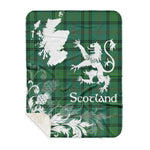 Sherpa Blanket - Tartan Blanket Thistle and Lion Scottish Clan Ross Hunting Ancient Plaid Blanket, plaid sherpa blanket queen,purple sherpa blanket,queen sherpa blanket,queen size sherpa blanket,red sherpa blanket,scottish tartan blankets,sherpa blanket,sherpa christmas blanket