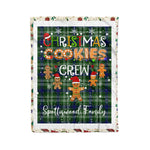 Personalized Gift Tartan Plaid Blanket Clan Spottiswood With Christmas Cookie Baking Crew Christmas Gift Blanket, Plaid Blanket, Christmas Fleece Blanket, Christmas Blanket, Tartan Blanket, Scottish Blanket, Scotland Blanket, Family Name Blanket, Custom Blanket, Personalized Blanket