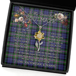 To My Beautiful Soulmate Sunflower Necklace In Your Eyes I Have Found My Home Clan Baird Modern Tartan Jewelry For Girlfriend, Tartan Sunflower Pendant Necklace, Scottish Tartan Jewelry, valentine necklace, necklace girlfriend, necklace for wife, cute necklaces for girlfriend, jewelry for girlfriend, to my soulmate necklace, to my future wife necklace