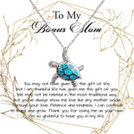 Opal Turtle Necklace - Stepmom Necklace, Bonus Mom Necklace, Step Mother Gift From Bride, Mother's Day Gift For Step Mom Necklace