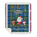 Personalized Gift Tartan Plaid Blanket Clan MacCorquodale With Funny Santa Snowman Reindeer Merry Christmas Gift Sherpa Blanket, blue plaid sherpa blanket,blue tartan sherpa blanket,Buchan,buffalo plaid sherpa blanket,christmas sherpa blanket,Christmas Throw Blanket