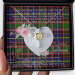 Gift For My Beautiful Girlfriend Necklace Valentine Necklace Clan Glas Tartan Cross Dancing Necklace Scottish Tartan Jewelry