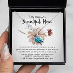 Opal Turtle Necklace - Mom Necklace Gift, To My Girlfriend's Mom Neckalce, Gift For Girlfriend's Mom, Mother Of The Bride