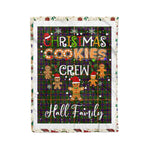 Personalized Gift Tartan Plaid Blanket Clan Hall With Christmas Cookie Baking Crew Christmas Gift Blanket, Plaid Blanket, Christmas Fleece Blanket, Christmas Blanket, Tartan Blanket, Scottish Blanket, Scotland Blanket, Family Name Blanket, Custom Blanket, Personalized Blanket