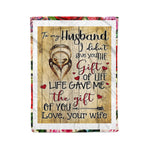 Scotstee Shop - Personalized Gift Letter To My Husband, Cute Family Gift Fleece Blanket