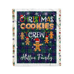 Personalized Gift Tartan Plaid Blanket Clan Hutton With Christmas Cookie Baking Crew Christmas Gift Blanket, Plaid Blanket, Christmas Fleece Blanket, Christmas Blanket, Tartan Blanket, Scottish Blanket, Scotland Blanket, Family Name Blanket, Custom Blanket, Personalized Blanket