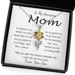 Sunflower Pendant Necklace - Mom Necklace - To Mom Necklace, Gift for Mom from Son