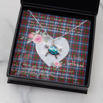 Sea Turtle Necklace Gift for My Beautiful Girlfriend Valentines Necklace Clan Dalmahoy Tartan Blue Turtle Necklace