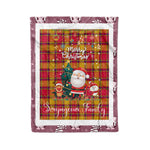 Personalized Gift Tartan Plaid Blanket Clan Scrymgeour With Funny Santa Snowman Reindeer Merry Christmas Fleece Blanket, Home Living Room, Plaid Blanket, Tartan Blanket, Scottish Blanket, Buffalo fleece blanket, Christmas Blanket