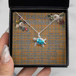 Sea Turtle Necklace To My Beautiful Soulmate Necklace In Your Eyes I Have Found My Home Clan Jardine Tartan Blue Turtle Necklace, Valentine Necklace Gift for Girlfriend Clan Mitchell Ancient Tartan Sunflower Pendant Necklace, Scottish Tartan Jewelry, valentine necklace, necklace girlfriend, necklace for wife, cute necklaces for girlfriend, jewelry for girlfriend, to my soulmate necklace, to my future wife necklace
