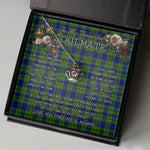 To My Beautiful Soulmate Necklace In Your Eyes I Have Found My Home Clan Dixon Tartan Crown Pendant Necklace
