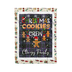 Personalized Gift Tartan Plaid Blanket Clan Clergy Purple With Christmas Cookie Baking Crew Christmas Gift Blanket, Plaid Blanket, Christmas Fleece Blanket, Christmas Blanket, Tartan Blanket, Scottish Blanket, Scotland Blanket, Family Name Blanket, Custom Blanket, Personalized Blanket