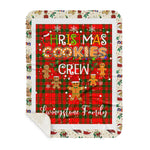 Personalized Gift Tartan Plaid Blanket Clan Livingstone Modern With Christmas Cookie Baking Crew Christmas Gift Sherpa Blanket, tartan sherpa blanket,buffalo plaid sherpa blanket,christmas sherpa blanket,Christmas Throw Blanket,green plaid sherpa blanket,green sherpa blanket