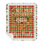 Personalized Gift Tartan Plaid Blanket Clan Gibson With Christmas Cookie Baking Crew Christmas Gift Sherpa Blanket, tartan sherpa blanket,buffalo plaid sherpa blanket,christmas sherpa blanket,Christmas Throw Blanket,green plaid sherpa blanket,green sherpa blanket