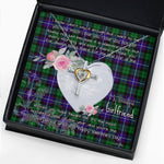 Gift For My Beautiful Girlfriend Necklace Valentine Necklace Clan Mitchell Tartan Cross Dancing Necklace Scottish Tartan Jewelry