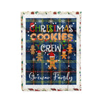 Personalized Gift Tartan Plaid Blanket Clan Grewar With Christmas Cookie Baking Crew Christmas Gift Blanket, Plaid Blanket, Christmas Fleece Blanket, Christmas Blanket, Tartan Blanket, Scottish Blanket, Scotland Blanket, Family Name Blanket, Custom Blanket, Personalized Blanket