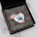 Sea Turtle Necklace Gift for My Beautiful Girlfriend Valentines Necklace Clan MacDiarmid Tartan Blue Turtle Necklace