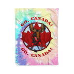 Scotstee Shop - Scotstee Shop Blanket Go,Canada! Tie Dye Rainbow Hippie Fleece Blanket