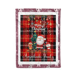 Personalized Gift Tartan Plaid Blanket Clan Marjoribanks With Funny Santa Snowman Reindeer Merry Christmas Fleece Blanket, Home Living Room, Plaid Blanket, Tartan Blanket, Scottish Blanket, Buffalo fleece blanket, Christmas Blanket