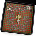 To My Beautiful Soulmate Sunflower Necklace In Your Eyes I Have Found My Home Clan Gartshore Tartan Jewelry For Girlfriend, Tartan Sunflower Pendant Necklace, Scottish Tartan Jewelry, valentine necklace, necklace girlfriend, necklace for wife, cute necklaces for girlfriend, jewelry for girlfriend, to my soulmate necklace, to my future wife necklace