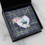 Sea Turtle Necklace Gift for My Beautiful Girlfriend Valentines Necklace Clan Baird Tartan Blue Turtle Necklace
