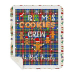 Personalized Gift Tartan Plaid Blanket Clan MacBeth Modern With Christmas Cookie Baking Crew Christmas Gift Sherpa Blanket, tartan sherpa blanket,buffalo plaid sherpa blanket,christmas sherpa blanket,Christmas Throw Blanket,green plaid sherpa blanket,green sherpa blanket