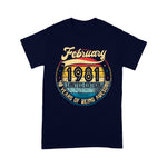 Vintage Retro February 1981 40th Birthday Gift 40 Years Old Birthday Shirt Funny 40th Birthday T Shirts - Scotstee Shop