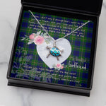 Sea Turtle Necklace Gift for My Beautiful Girlfriend Valentines Necklace Clan Marjoribanks Modern Tartan Blue Turtle Necklace