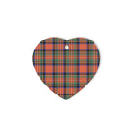 Stewart Royal Ancient Tartan Heart Ornaments, Christmas Tree Ornament, Plaid Christmas Ornaments, Ceramic Heart Christmas Tree Decoration, Christmas Ornament, Plaid Ornament, Tartan Ornament, Buffalo Plaid Ornament