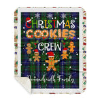 Personalized Gift Tartan Plaid Blanket Clan Donnachaidh Robertson With Christmas Cookie Baking Crew Christmas Gift Sherpa Blanket, tartan sherpa blanket,buffalo plaid sherpa blanket,christmas sherpa blanket,Christmas Throw Blanket,green plaid sherpa blanket,green sherpa blanket