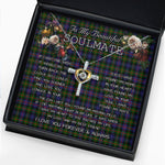 To My Beautiful Soulmate Necklace In Your Eyes I Have Found My Home Clan Murray of Atholl Modern Tartan Cross Dancing Necklace