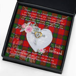 Gift For My Beautiful Girlfriend Necklace Valentine Necklace Clan Donnachaidh Tartan Cross Dancing Necklace Scottish Tartan Jewelry