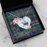 Sea Turtle Necklace Gift for My Beautiful Girlfriend Valentines Necklace Clan MacThomas Tartan Blue Turtle Necklace