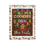 Personalized Gift Tartan Plaid Blanket Clan Skene With Christmas Cookie Baking Crew Christmas Gift Blanket, Plaid Blanket, Christmas Fleece Blanket, Christmas Blanket, Tartan Blanket, Scottish Blanket, Scotland Blanket, Family Name Blanket, Custom Blanket, Personalized Blanket