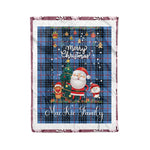 Personalized Gift Tartan Plaid Blanket Clan MacKie Ancient With Funny Santa Snowman Reindeer Merry Christmas Fleece Blanket, Home Living Room, Plaid Blanket, Tartan Blanket, Scottish Blanket, Buffalo fleece blanket, Christmas Blanket