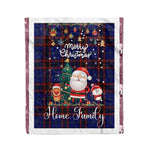 Personalized Gift Tartan Plaid Blanket Clan Home Modern With Funny Santa Snowman Reindeer Merry Christmas Fleece Blanket, Christmas Blanket, Plaid Blanket, Tartan Blanket,Scottish Blanket