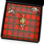 To My Beautiful Soulmate Sunflower Necklace In Your Eyes I Have Found My Home Clan Darroch Tartan Jewelry For Girlfriend, Tartan Sunflower Pendant Necklace, Scottish Tartan Jewelry, valentine necklace, necklace girlfriend, necklace for wife, cute necklaces for girlfriend, jewelry for girlfriend, to my soulmate necklace, to my future wife necklace