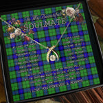 To My Beautiful Soulmate Necklace In Your Eyes I Have Found My Home Clan Armstrong Tartan Wishbone Dancing Necklace