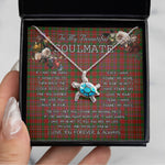 Sea Turtle Necklace To My Beautiful Soulmate Necklace In Your Eyes I Have Found My Home Clan MacAlister Ancient Tartan Blue Turtle Necklace, Valentine Necklace Gift for Girlfriend Clan Mitchell Ancient Tartan Sunflower Pendant Necklace, Scottish Tartan Jewelry, valentine necklace, necklace girlfriend, necklace for wife, cute necklaces for girlfriend, jewelry for girlfriend, to my soulmate necklace, to my future wife necklace