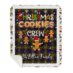 Personalized Gift Tartan Plaid Blanket Clan MacLellan Modern With Christmas Cookie Baking Crew Christmas Gift Sherpa Blanket, tartan sherpa blanket,buffalo plaid sherpa blanket,christmas sherpa blanket,Christmas Throw Blanket,green plaid sherpa blanket,green sherpa blanket
