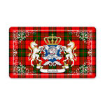Doormat - Welcome Mat Scottish Dunbar Modern Clan Badge Tartan Door Mat, Plaid Doormat