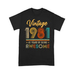Vintage 1981 40 Years Of Being Awesome 40th Birthday Gifts Birthday Shirt Funny 40th Birthday T Shirts - Scotstee Shop