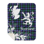 Sherpa Blanket - Tartan Blanket Thistle and Lion Scottish Clan Mitchell Plaid Blanket, plaid sherpa blanket queen,purple sherpa blanket,queen sherpa blanket,queen size sherpa blanket,red sherpa blanket,scottish tartan blankets,sherpa blanket,sherpa christmas blanket