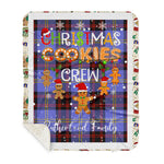 Personalized Gift Tartan Plaid Blanket Clan Rutherford With Christmas Cookie Baking Crew Christmas Gift Sherpa Blanket, tartan sherpa blanket,buffalo plaid sherpa blanket,christmas sherpa blanket,Christmas Throw Blanket,green plaid sherpa blanket,green sherpa blanket